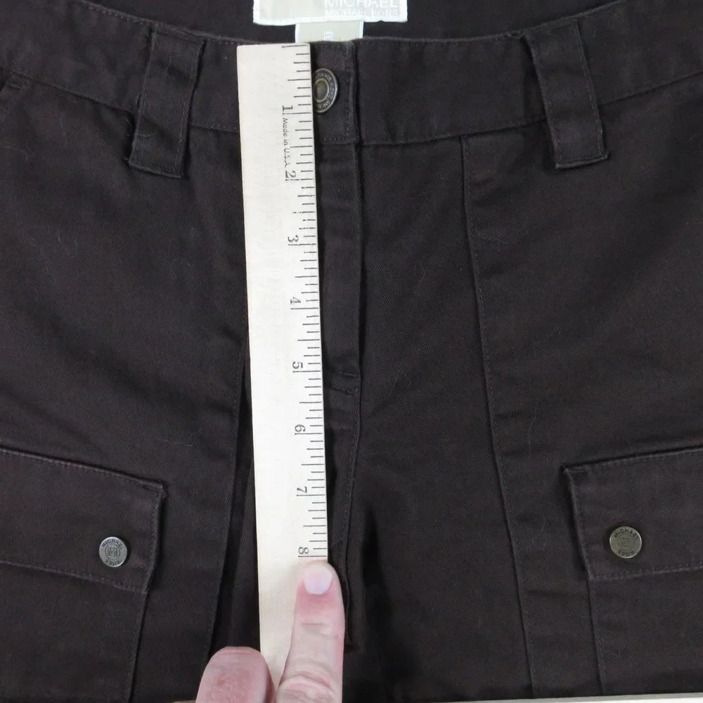 Michael Kors Shorts Womens 2 Brown Straight Bermuda 27x13*